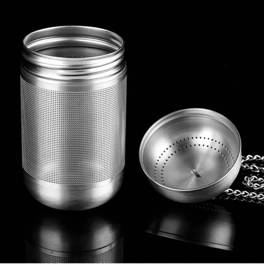 2Pcs Stainless Steel Tea Ball Infuser Loose-leaf Rust-proof Tea Strainers with Chain Hook Corrosion-resistant