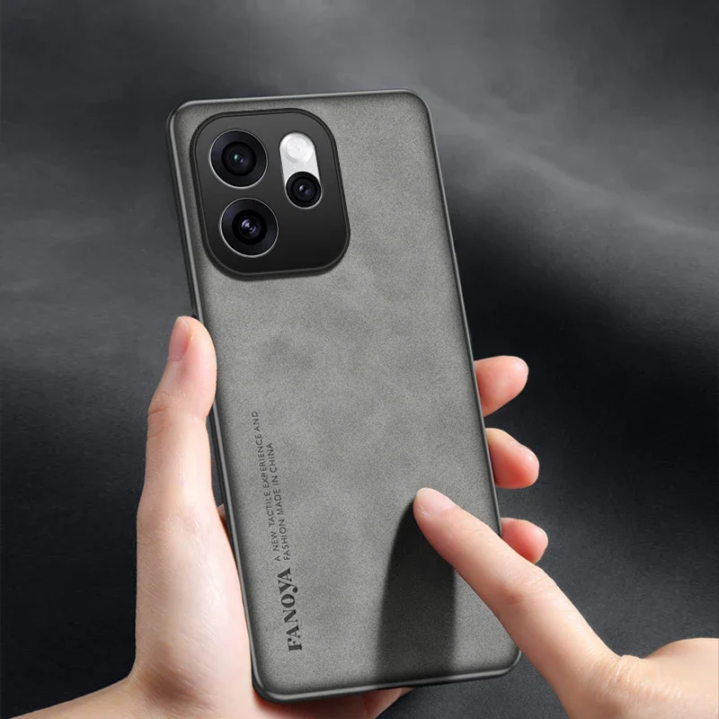 حافظة جلدية بلوري لهاتف OPPO Reno 15، حافظة جلدية من البلاستيك الصلب المضاد للصدمات