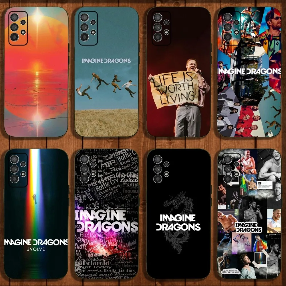 Loom Imagine Dragons Phone Case For Samsung Galaxy A13,A21s,A22,A31,A32,A52,A53,A71,A80,A91 Soft Black Cover