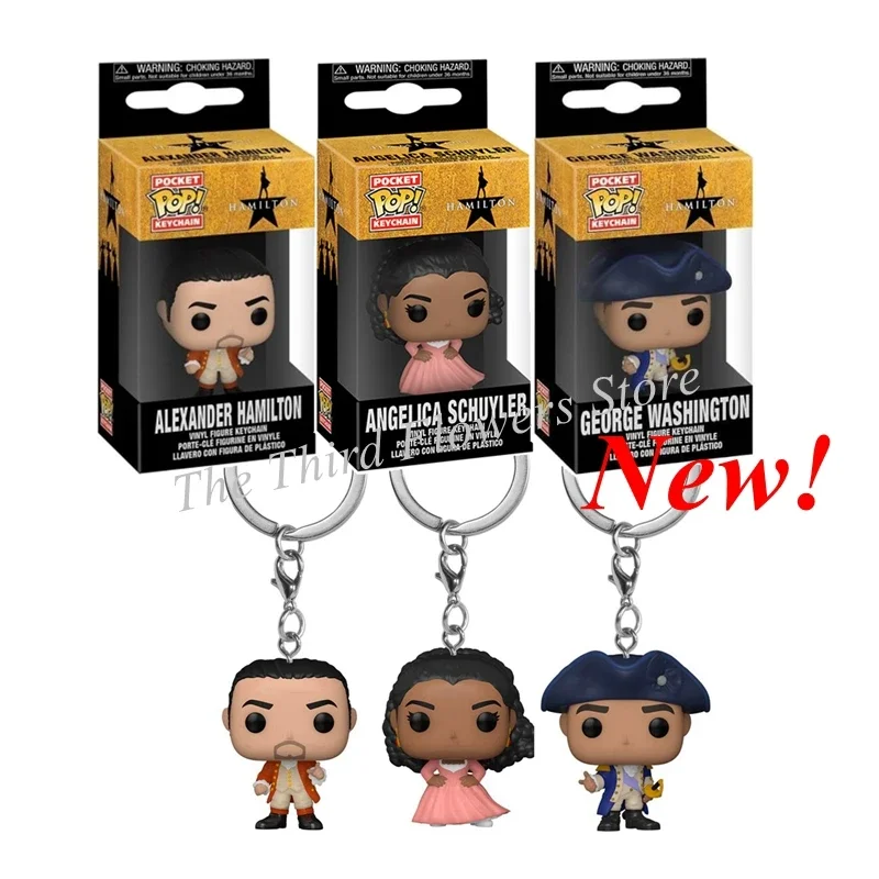 FUNKO-llaveros de bolsillo de 3 estilos, juguetes de figuras de acción de la serie Hamilton, Alexander Angelica, Schuyler, George, Tokio, regalos