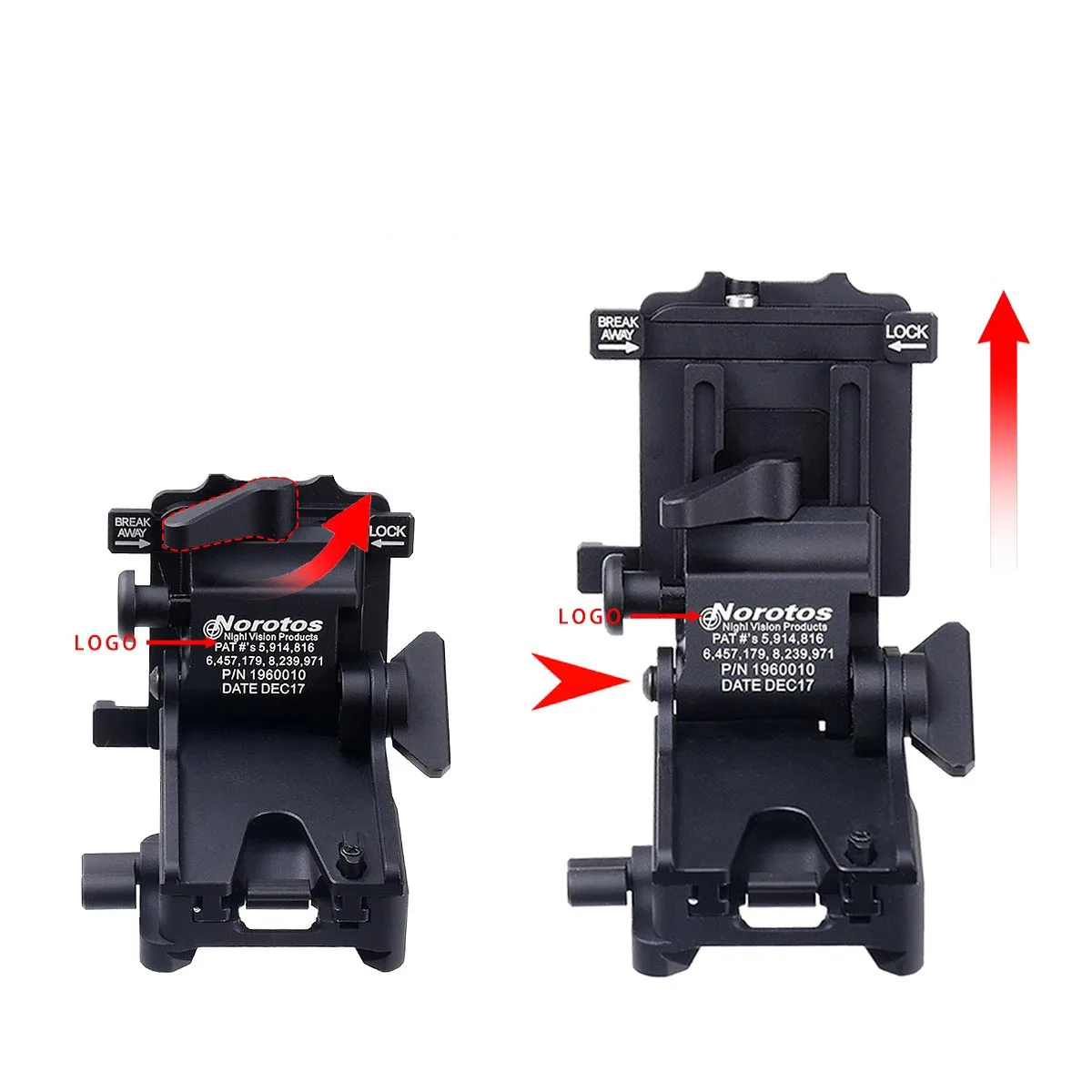 التكتيكية ويلكوكس NVG جبل ل PVS7 PVS14 PVS15 PVS18 PVS21 نظارات الرؤية الليلية J الذراع جبل الصيد سريع خوذة قوس