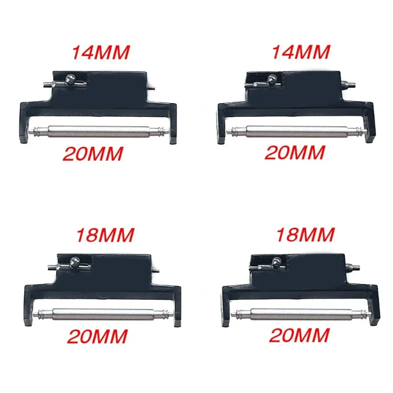 Image of 2 Stück Schnellverschluss-Federstegverbinder, Uhrenarmband-Adapter, 18 mm bis 20 mm, 14 mm bis 20 mm, für Xiaomi-Uhren, Kunststoffarmband-Zubehör