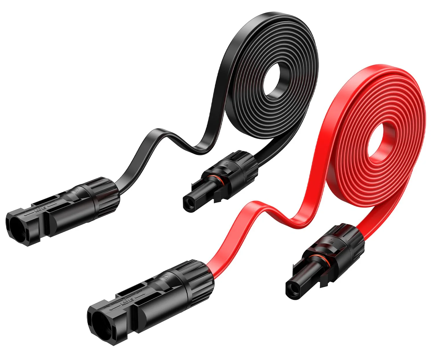 JMUYTOP 12AWG Flat Window Pass-Through Solar Extension Cable image