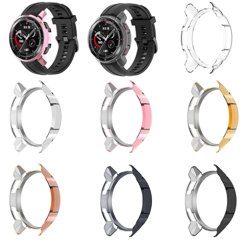 For Huawei Honor Watch GS Pro Case Cover Plating Soft TPU Protector Bumper For HONOR GS Pro Watch Cases Protective Frame Shell