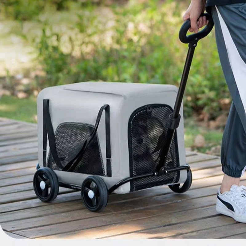 Wholesale Lightweight 4-Wheel Pet Travel Trolley Detachable Dog Stroller Pet Carrier Bag Poop Bags for Dogs