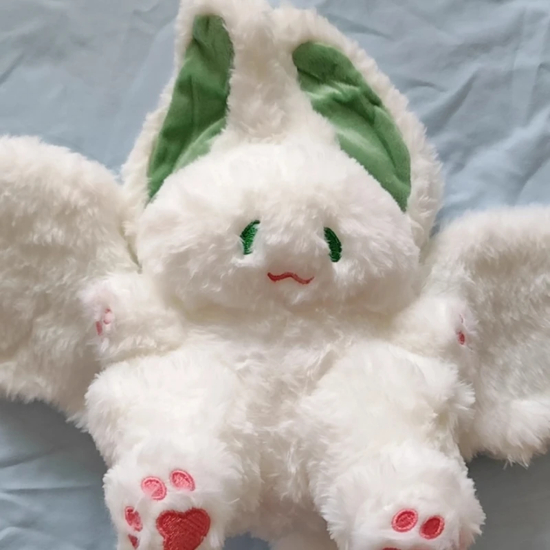 Bambola di coniglio pipistrello Simpatico coniglio volante Bambola di peluche Ciondolo per bagagli Decorazione Serie di guarigione Squisito regalo creativo per ragazza bambola