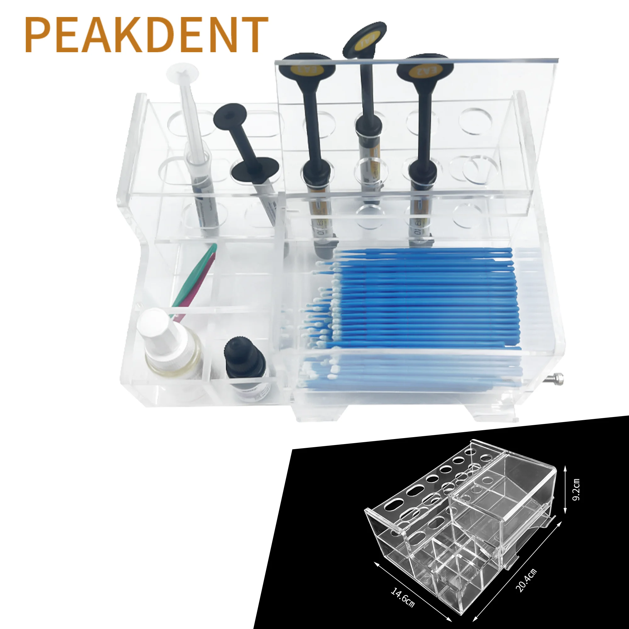 

1Pcs Dental Resin Acrylic Oral Material Storage Box Organizer Holder for Composite Syringes & Accessories Dental Instrument