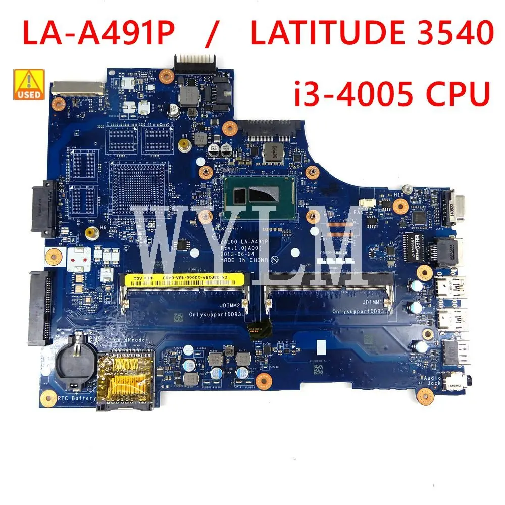 

CN-0DXN93 для материнской платы ноутбука LATITUDE 3540 с процессором i3-4005 DXN93, работает идеально