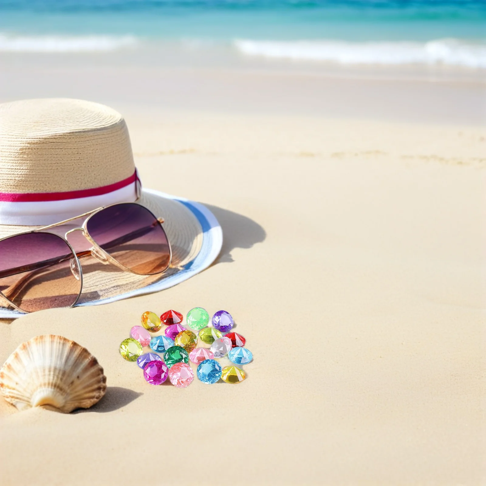 60 stuks glanzende acryl duikedelstenen voor zwembad spelen onder water voor kinderen peuter zwemmen leren en feest