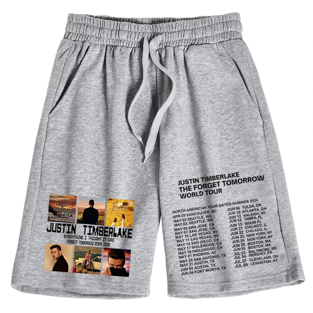 Justin Timberlake The Forget Tomorrow World Tour Short Pants Man Woman Outdoor Casual Loose Beach Cotton