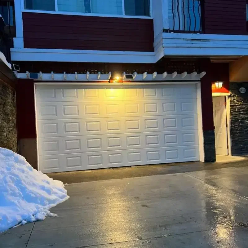 **c Minimalist White Aluminum Sectional Garage Door Outdoor Windproof and Rainproof Garage Doors Household Finished Garage Doors