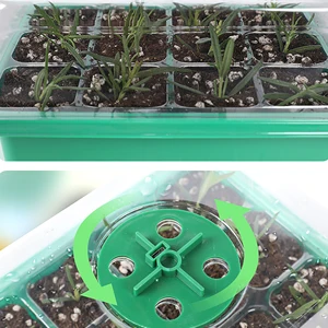 صندوق صينية بداية البذور مع ضوء نمو LED ، وعاء حضانة ، زارع إنبات الشتلات ، تهوية قابلة للتعديل ، الرطوبة 6 ، 12 ، 13 خلية أعلى 6 مبيعات لشتلات الفاوانيا - رقم 3