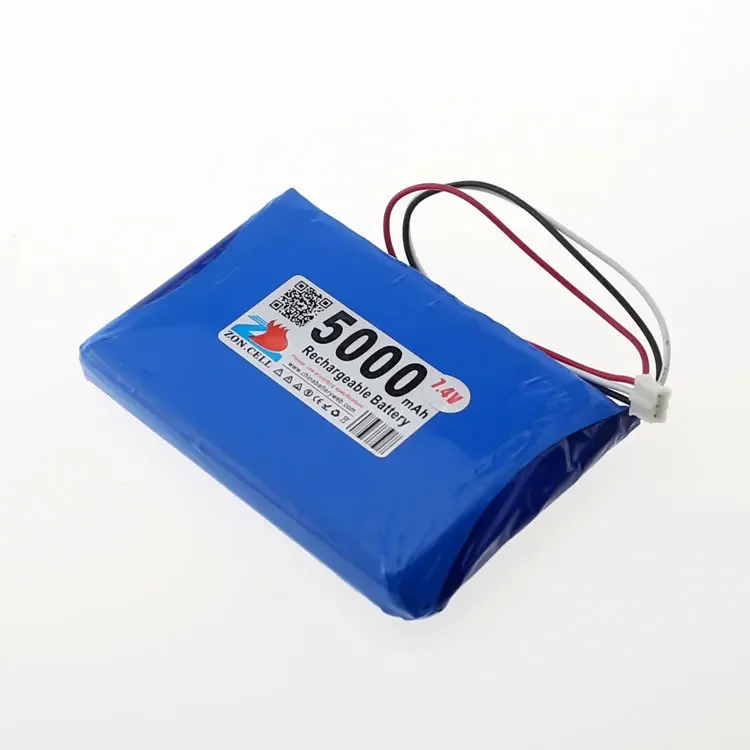 CIS core 5000mAh polymer lithium battery 7.4V microphone DVD EVD without adding 606090