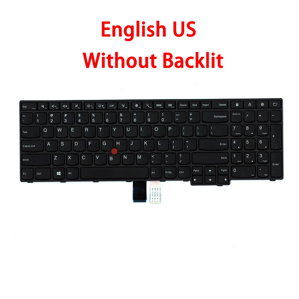 

Keyboard For Lenovo For Thinkpad E550 E555 E550C English US 9Z.NBKST.001 NSK-Z5ST 01 PK130TS3A00 Portugal PO PT 01AX222 Black