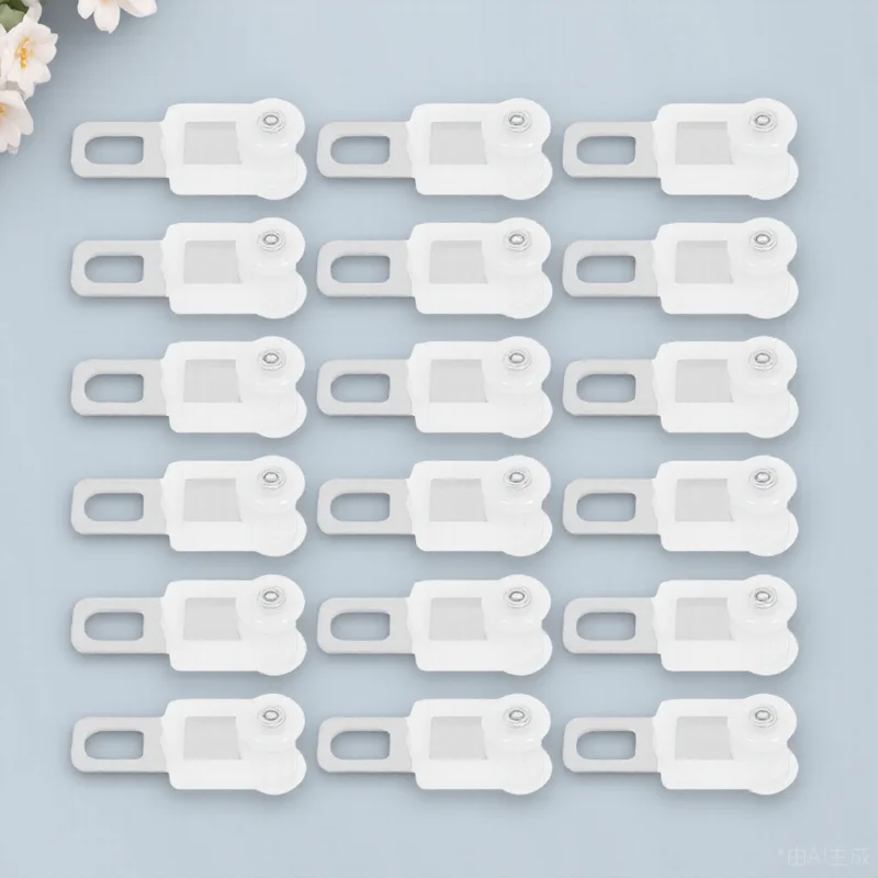 

50Pcs Curtain Track Sliding Rollers Heavy Duty Rust Resistant Wheels for Curtain Rail Gliders Sliding Hooks