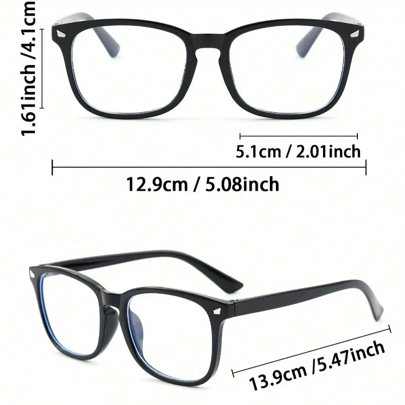 3er-Pack Damen-Brillen mit quadratischem Leopardenmuster im Y2K-Stil, klassisch und niedlich. – Detail 6