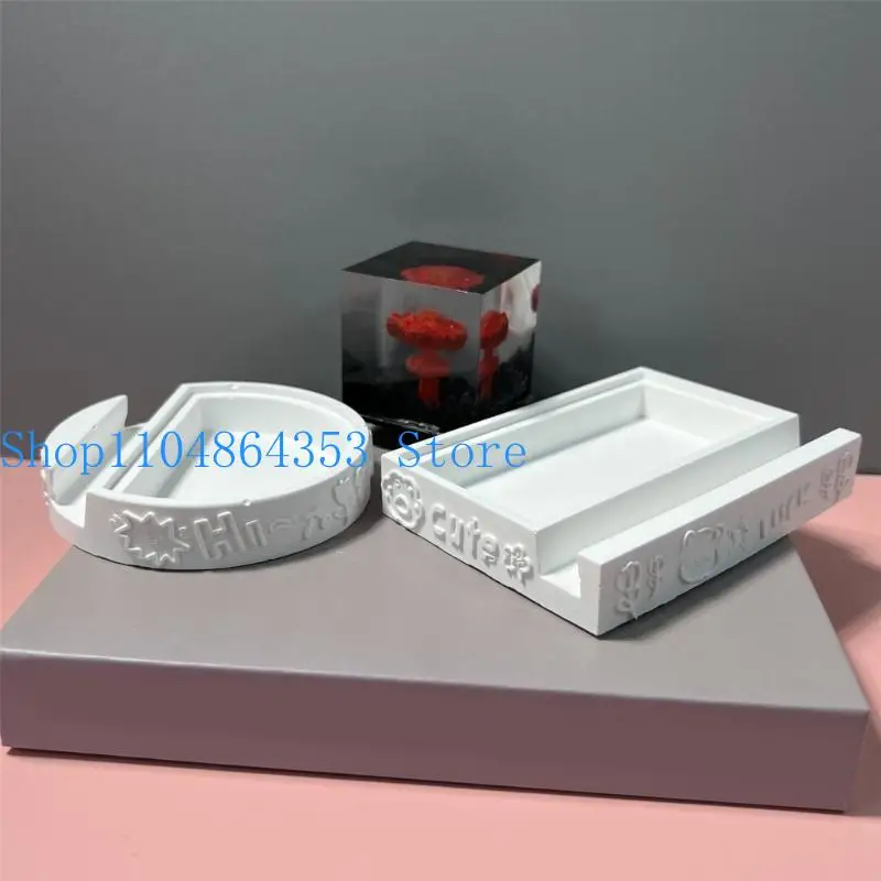 

652F DIY форма для держателя телефона, кронштейн для мобильного телефона, силиконовая форма для литья, инструменты для форма для