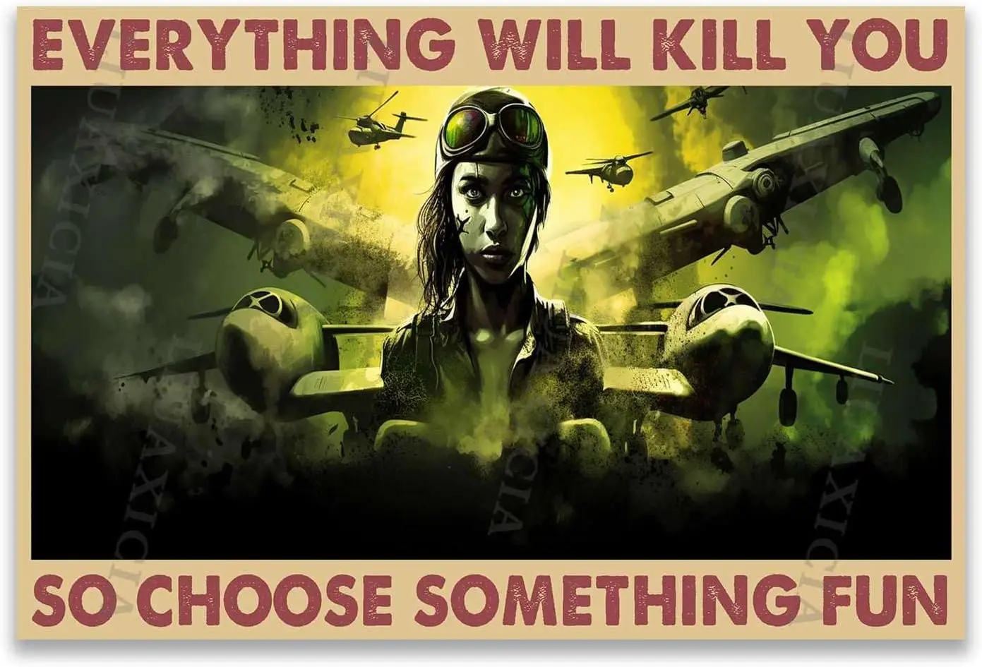 Canvas Artwork Wall Art Everything Will Kill You So Choose Something Fun For Bath Wall Decor Office Home Art 20.00