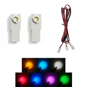 2PCS LED Toyota Mazda Subaru Yaris Camry Calry Cross Decorative Foot Light Illuminator 커넥터를위한 와이어와 내부 조명 LED 10 최고의 판매용 운모 라이트 Toyota Yaris -№7