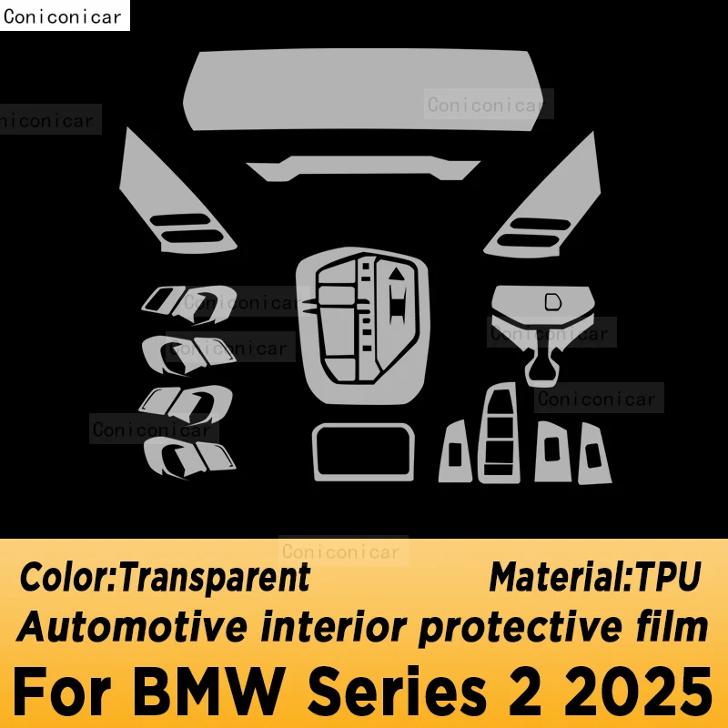 

For BMW Series 2 2025 Panel Dashboard Navigation Automotive Interior Protective Film TPU Anti-Scratch