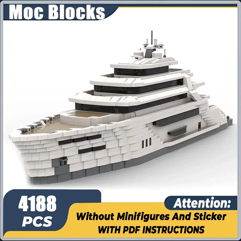 Moc Building Bricks Military Ship Model Superyacht Mary Jane Technology Modular Blocks Gifts Toys For Children DIY Sets Assembly