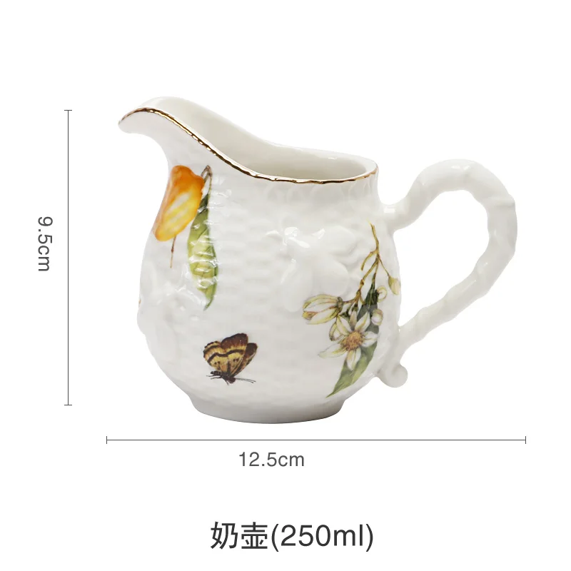 أكواب اسبريسو ليمون، طقم شاي أنيق على الطراز الأوروبي، طقم فنجان شاي وأصحون أوروبية، طقم أكواب قهوة من السيراميك طبق تقديم الحلوى 1 قطعة #4