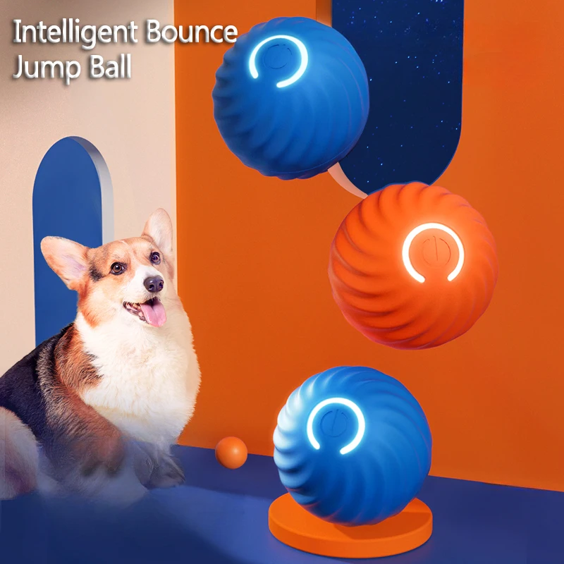 

Smart Electric Ball Toy Gravity Jump Balls Dog Plaything USB Charging Automatic Teasing Dogs Artifact Intelligent Pet Cat Toys