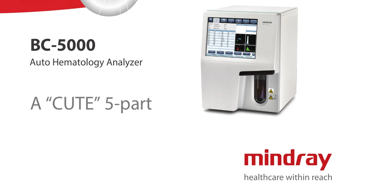 Analisador Hemológico Mindray WBC5000, contador Auto De Células Sanguíneas, BC5150