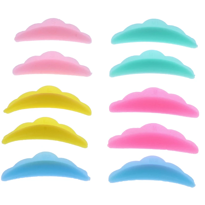 6 Pairs Silicone Eyelash Perm Pad Recycling Makeup Lifting Lashes Rods Shield 3D Eyelash Curler Accessories Applicator Tools