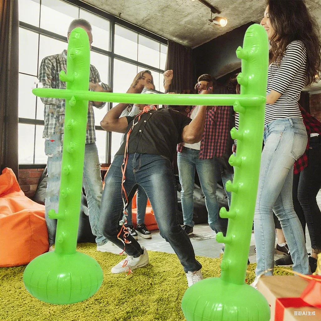 Draagbare opblaasbare hoogspringpaalspel binnen en buiten decor interactieve opblaasbare paalgewricht voor feesten festivals