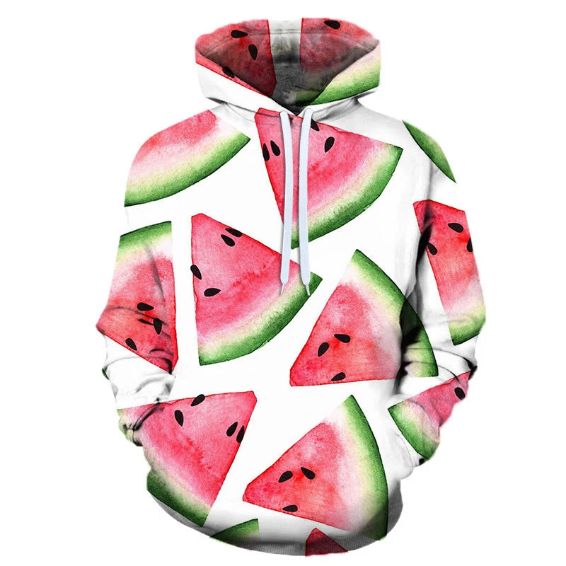 Watermelon Hoodies Kiwi Fruit 3D Printed Men Women Streetwear 2025 Hooded Sweatshirts Pickle Pullovers Male Tops Unisex Clothing