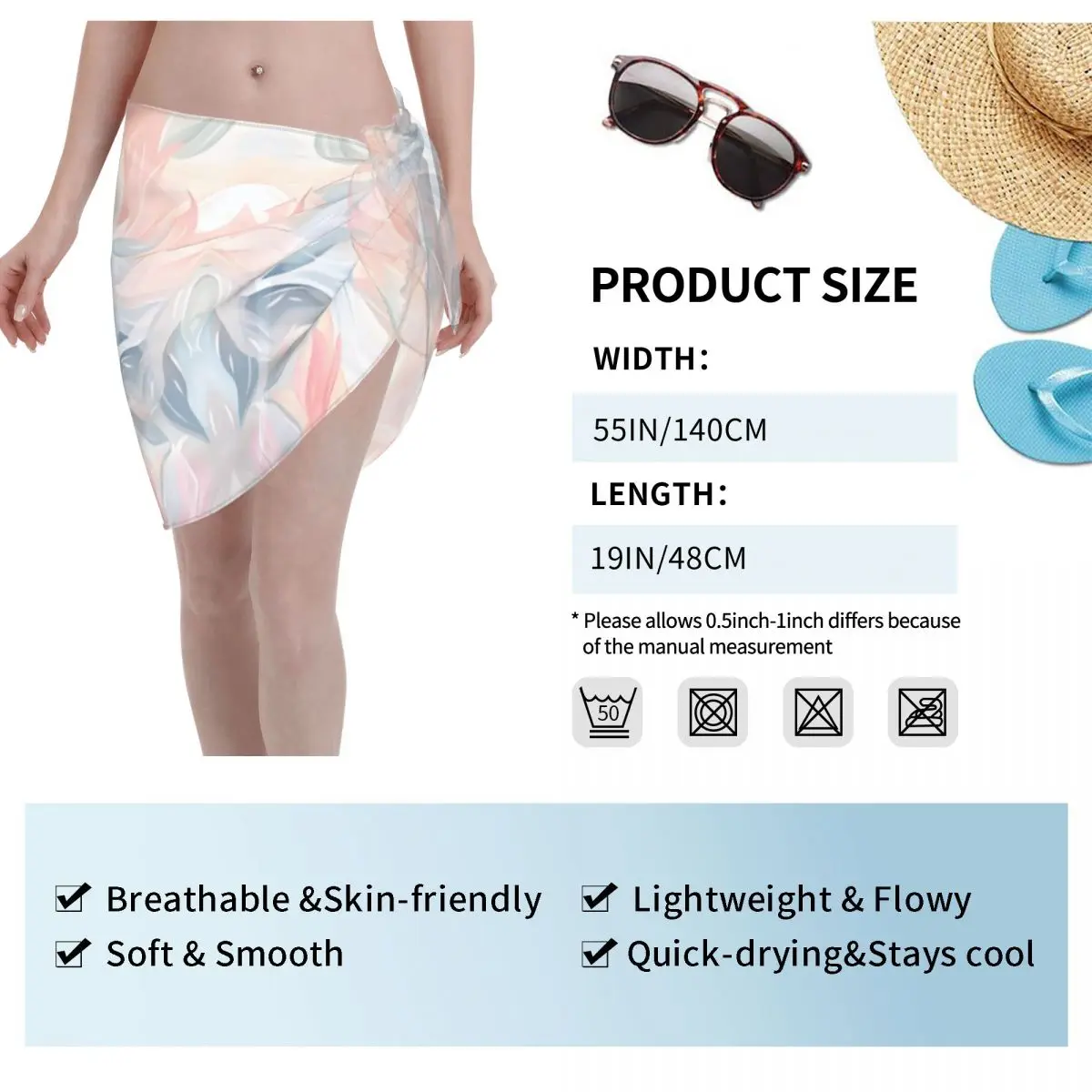 Sarongs courtes personnalisées pour femmes, teinture par nouage, enveloppe de plage, impression 3D, pour maillots de bain, robe portefeuille pour Bikini, Cover-up pour maillot de bain