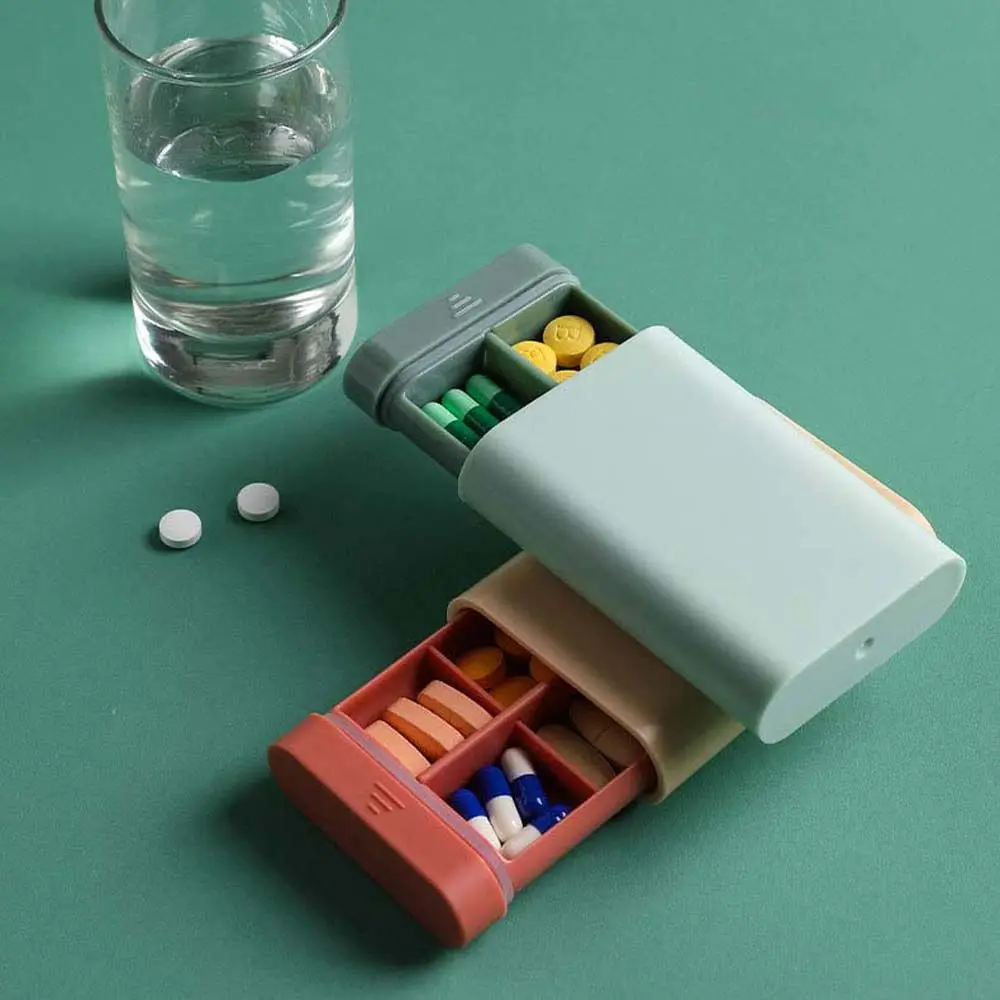 Capsule Container Medicine Storage Bottles Tablet Drug Organizer Pocket Pillbox Dispenser Pill Cases Medicine Case Pill Box