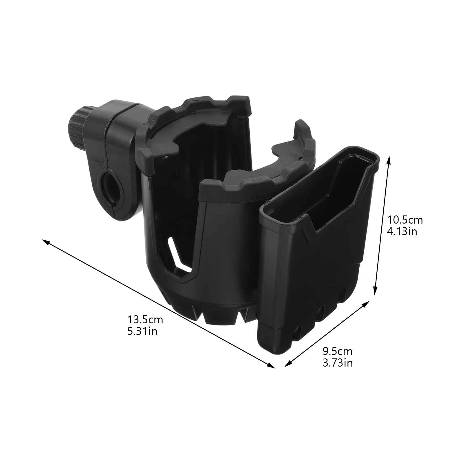 Cup Holder for Cars Walker Stroller Detachable Milk Bottle Rack Mobile Phone Outdoor Rear Mirror Black Bike