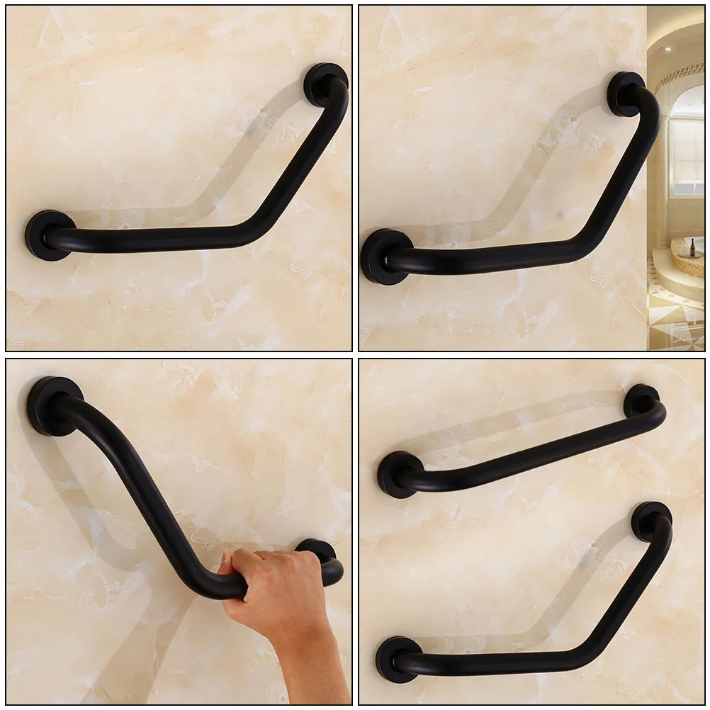 

L-Shaped Stainless Steel Grab Bar Anti-Slip Bath Safety Handrail Wall Mounted Armrest For Elderly Toilet Bathroom