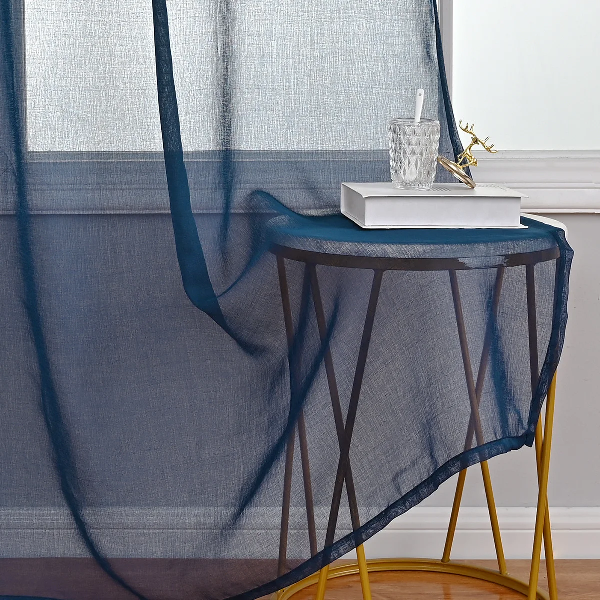 

White Black Red Blue Grey Gauze Curtains, Translucidus Curtains Shades for Home/ Living Room/Tea Room/ Balcony/Terrace/Patio