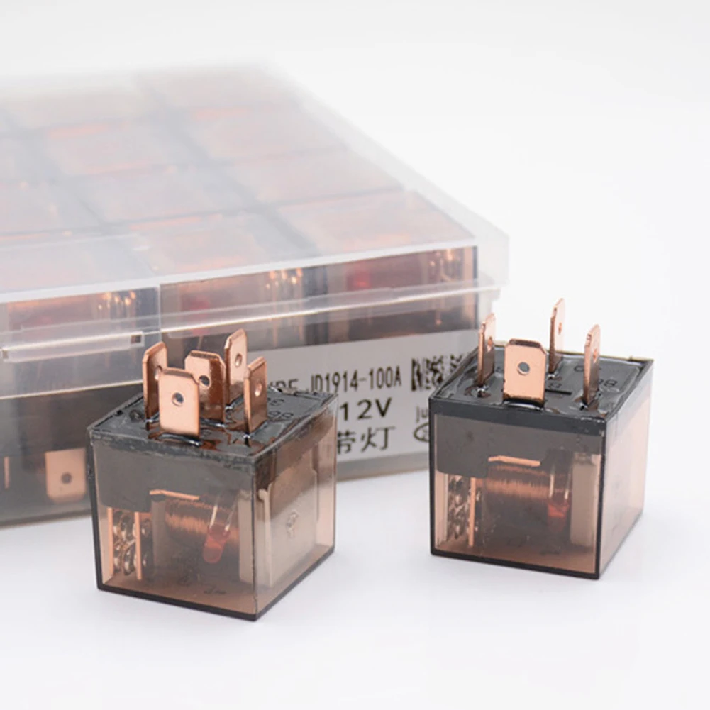 100A Automotive Relay High Current with Indicator Light Split Waterproof Case for Trucks Motorcycles Boats 12V 5 Pins