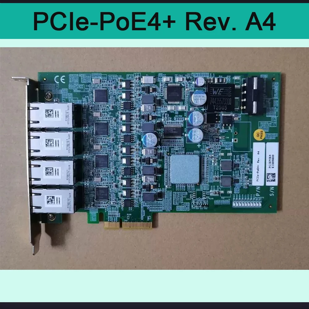 For Video Capture Board PCIE-POE4+ Four-Port Network Card PCIe-PoE4+ Rev. A4