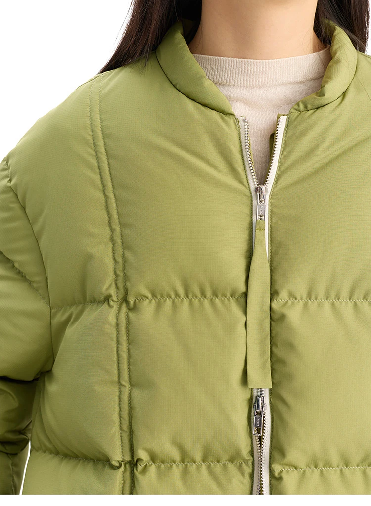 2026 Winter Short Puffer Jacket for Women, Petite Coat, White Duck Down, Thickened for Warmth