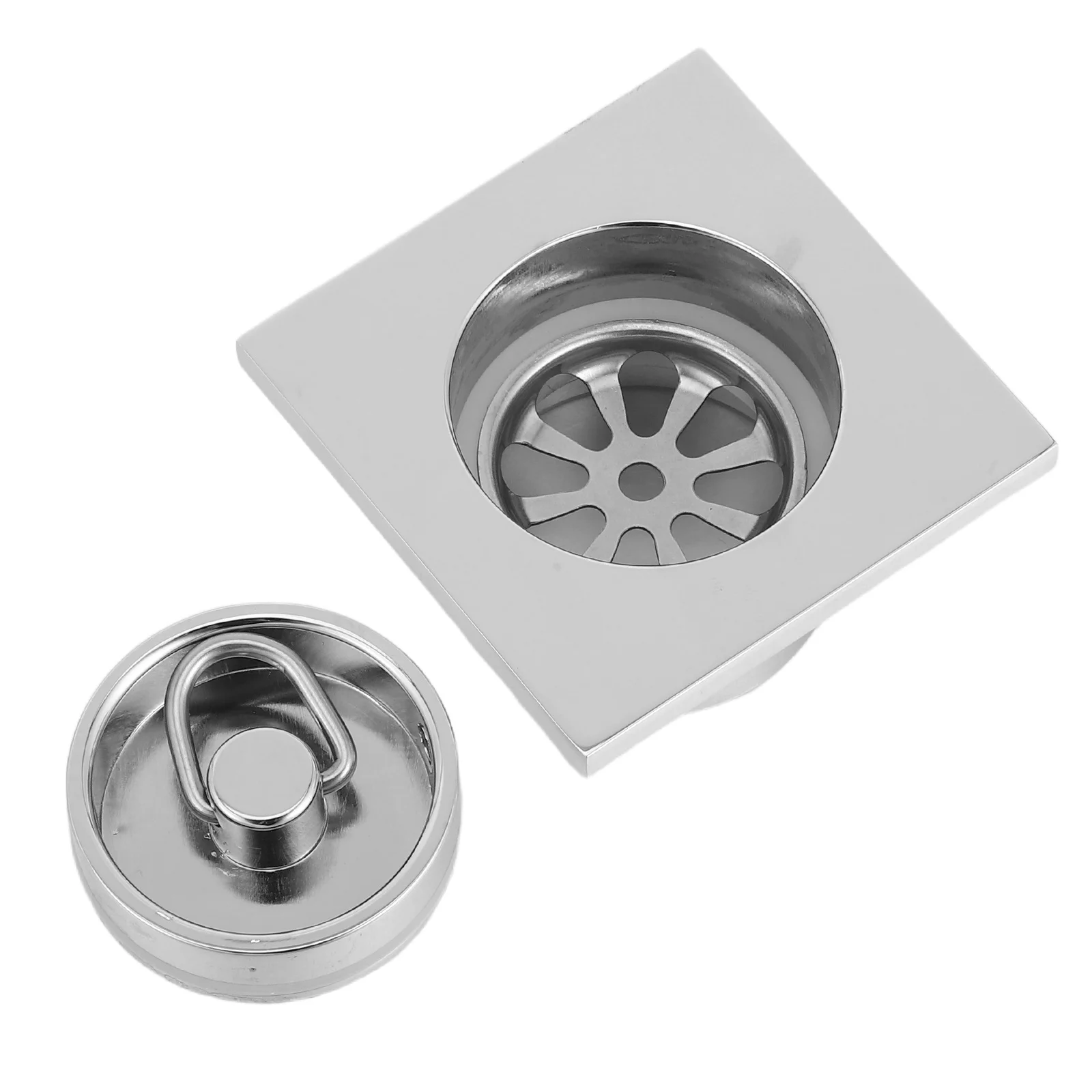 

Stainless Steel Shower Grate Floor Drain Hair Catcher For Bathroom Kitchen Bathtub Balcony Drain Strainer