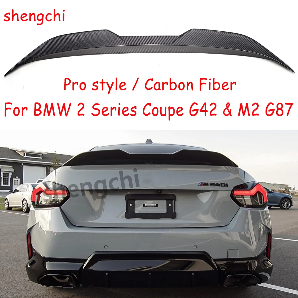 

G42 G87 PRO Style Carbon Fiber Spoiler For BMW 2 Series Coupe G42 M2 G87 218i 220i 230i M240i Rear Trunk Spoiler Wing 2022+