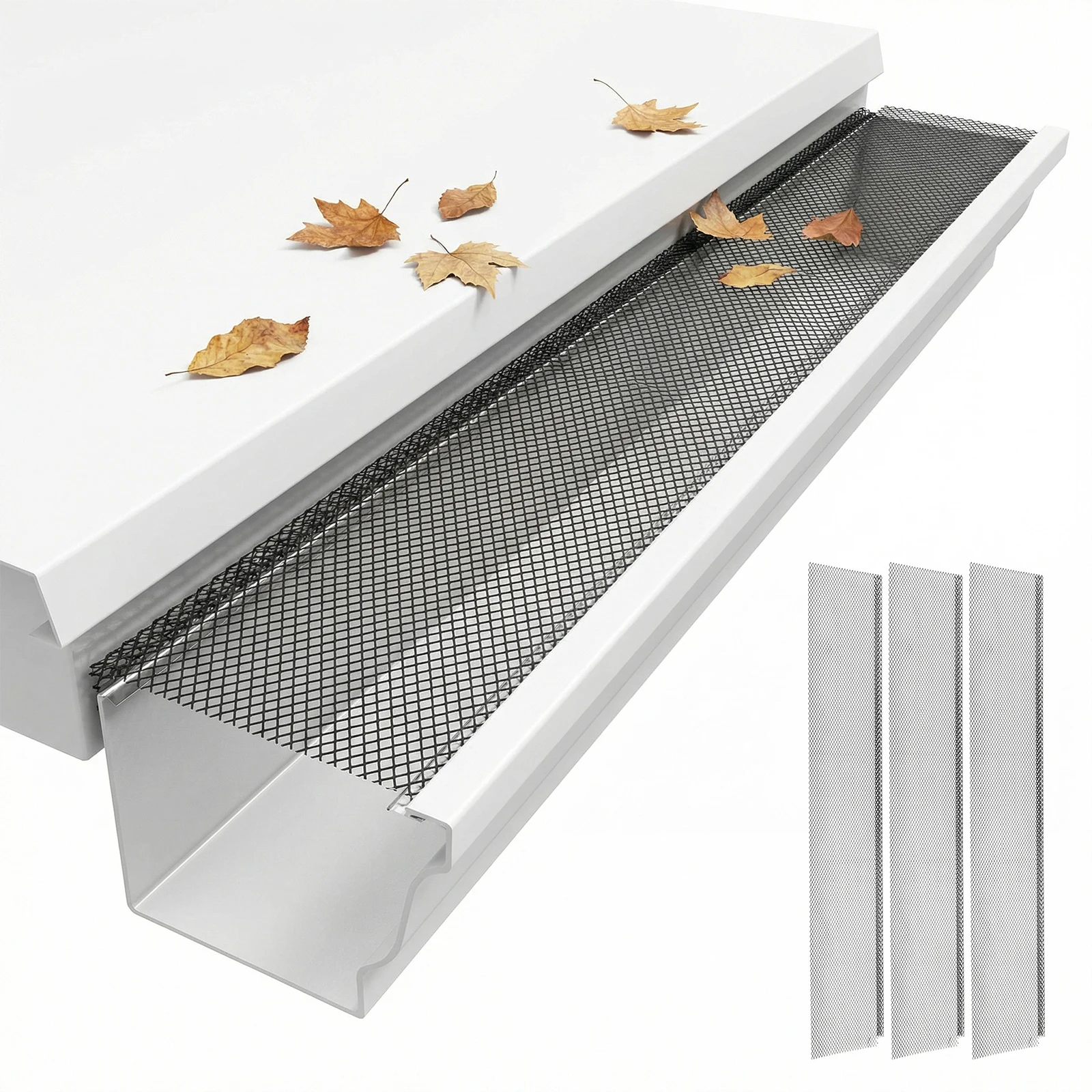 

70 шт. Защитные сетки для водостоков из нержавеющей стали (6 дюймов x 210 футов) для предотвращения попадания листьев в сады и на подъездные дорожки
