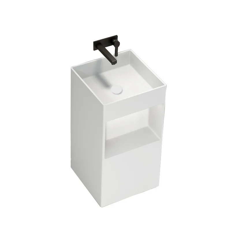 

Integrated storage artificial stone wash basin column basin household