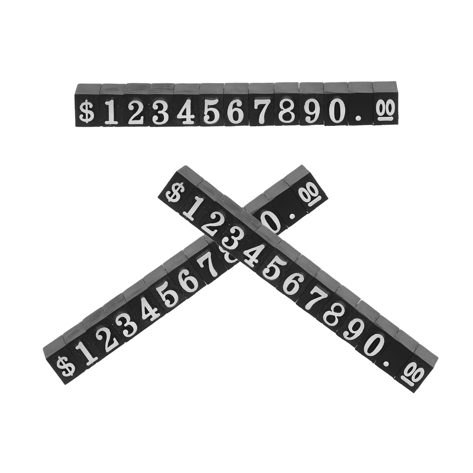

3Pcs Digital Price Tag Display Stand Price Label Cube Number Signs For Retail Shop Jewelry Pricing Kit