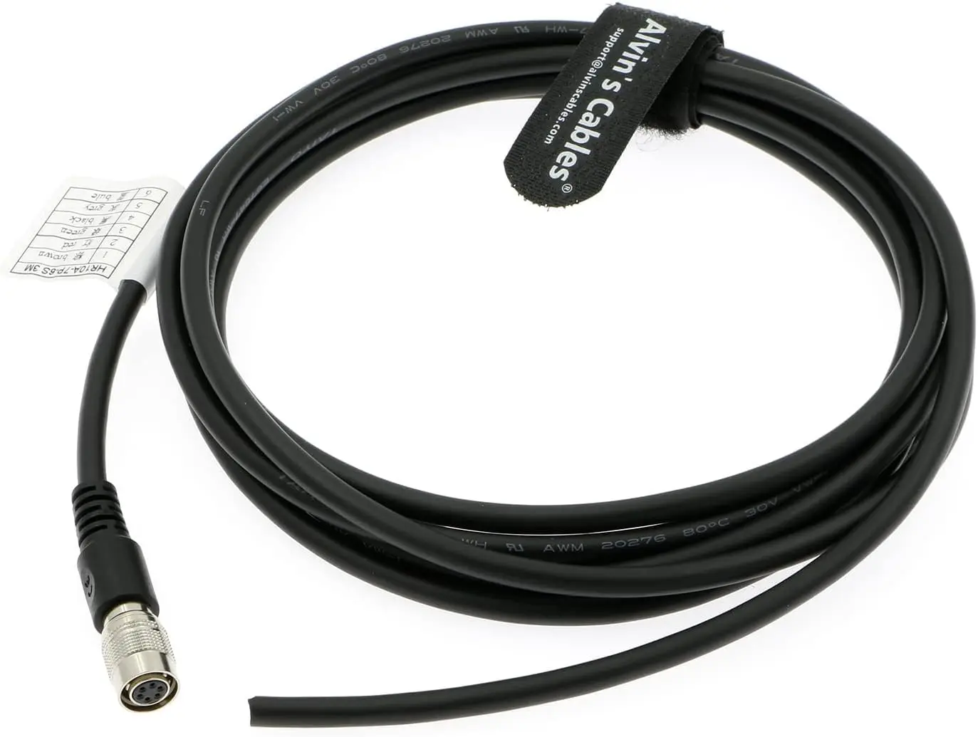 

Alvin’s Cable Hirose 6 Pin Female HR10A-7P-6S to Flying Lead Power I/O Cable for Basler GIGE AVT for Sony CCD Camera 5M|16.4ft
