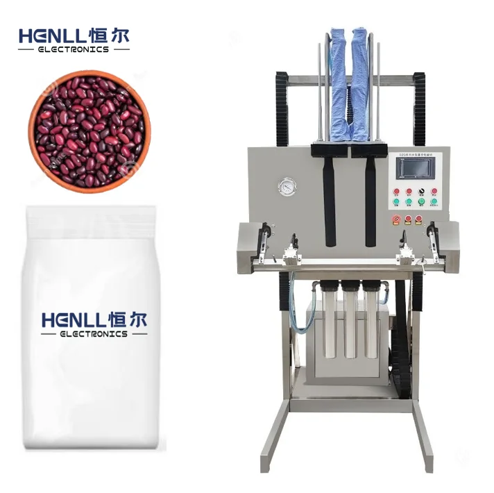 Semi-Automatic 25KG Folding Angle Large Vertical Continuous Sealing Machine Easy Operation High Productivity Pump for Plastic PE