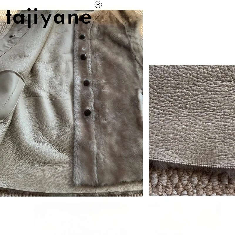 เสื้อกั๊กขนแกะแท้ 100% เมอริโนวูล สำหรับผู้หญิง เสื้อแจ็คเก็ตขนสัตว์แท้ไร้แขน คุณภาพสูง เสื้อผ้าฤดูหนาว 2025