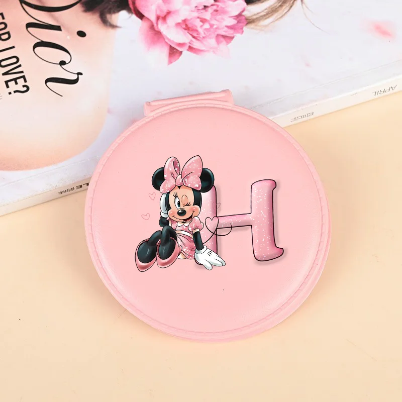 

Minnie Mickey Mouse Mirrors Keychain Cartoon Anime Pattern Print Portable Mini Makeup Mirror Key Rings Girls Birthday Party Gift