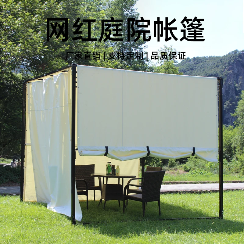 

Indoor furniture Courtyard awning tent, yard outdoor awning, retractable folding parking, windproof and sunscreen