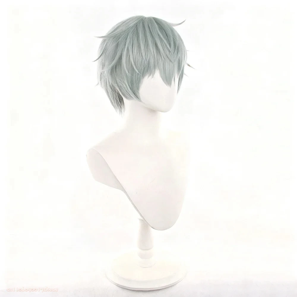 アニメエイリアンステージティルコスプレウィッグ男性女性シオングレーショートヘア耐熱合成かつらハロウィンパーティー小道具